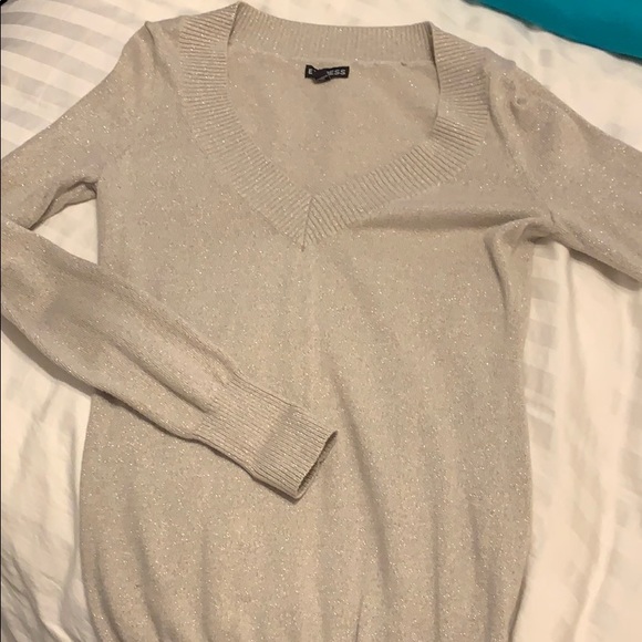 Fitted cream/silver sweater - Picture 1 of 2